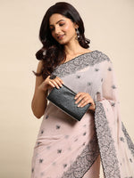 Thumbnail for kasee Floral Pure Chiffon Saree - Distacart