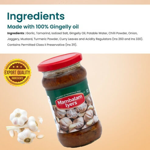 Mambalam Iyers Garlic Pickle - Distacart