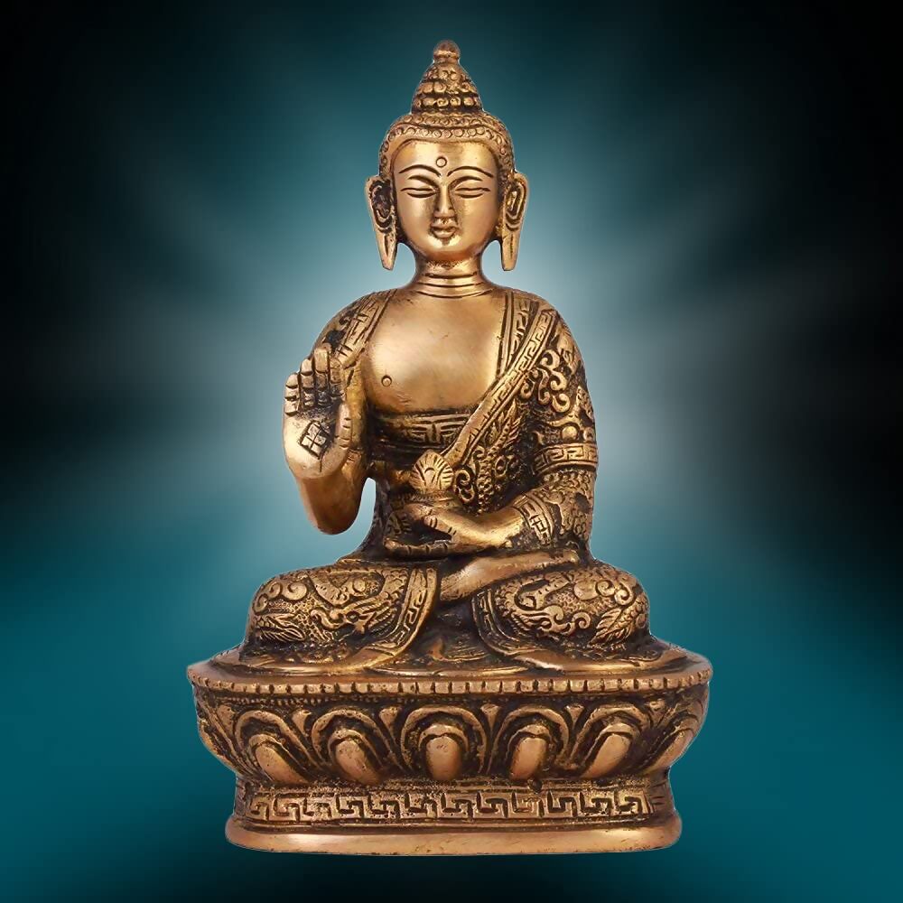 Artvarko Brass Buddha Idol - Distacart