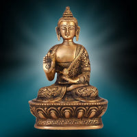 Thumbnail for Artvarko Brass Buddha Idol - Distacart