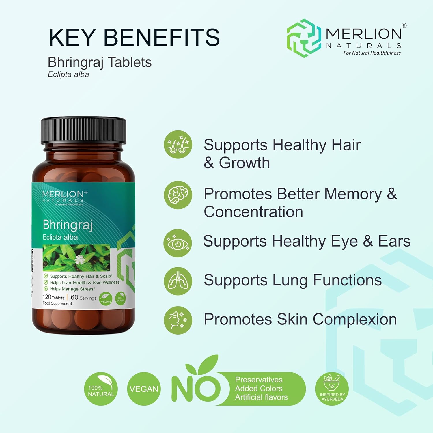 Merlion Naturals Bhringraj 500mg Tablets