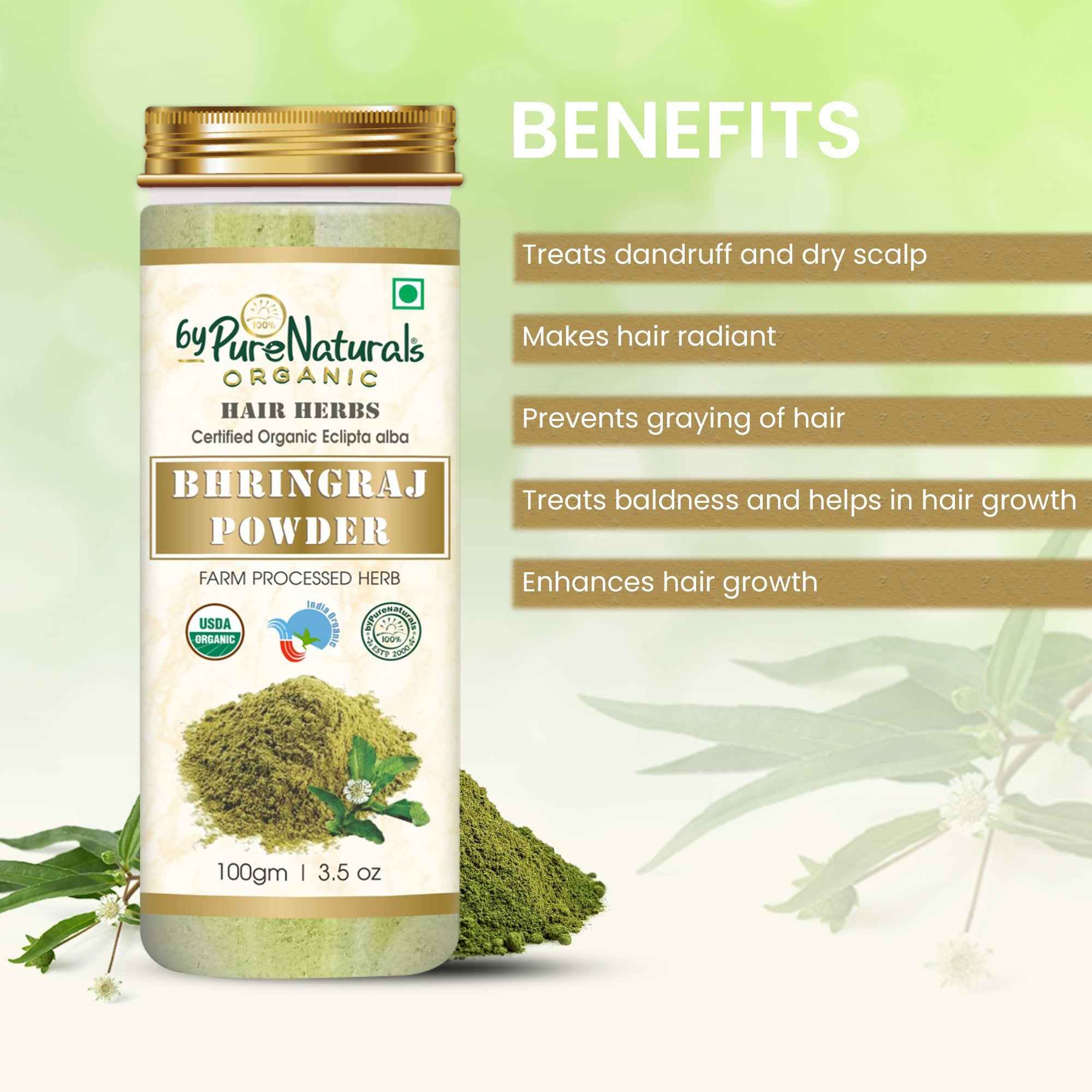 byPureNaturals Organic Bhringraj Powder - Dista
