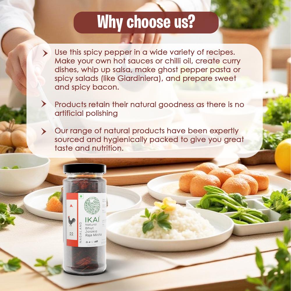 IKAI Natural Bhut Jholokia (King Chilli)