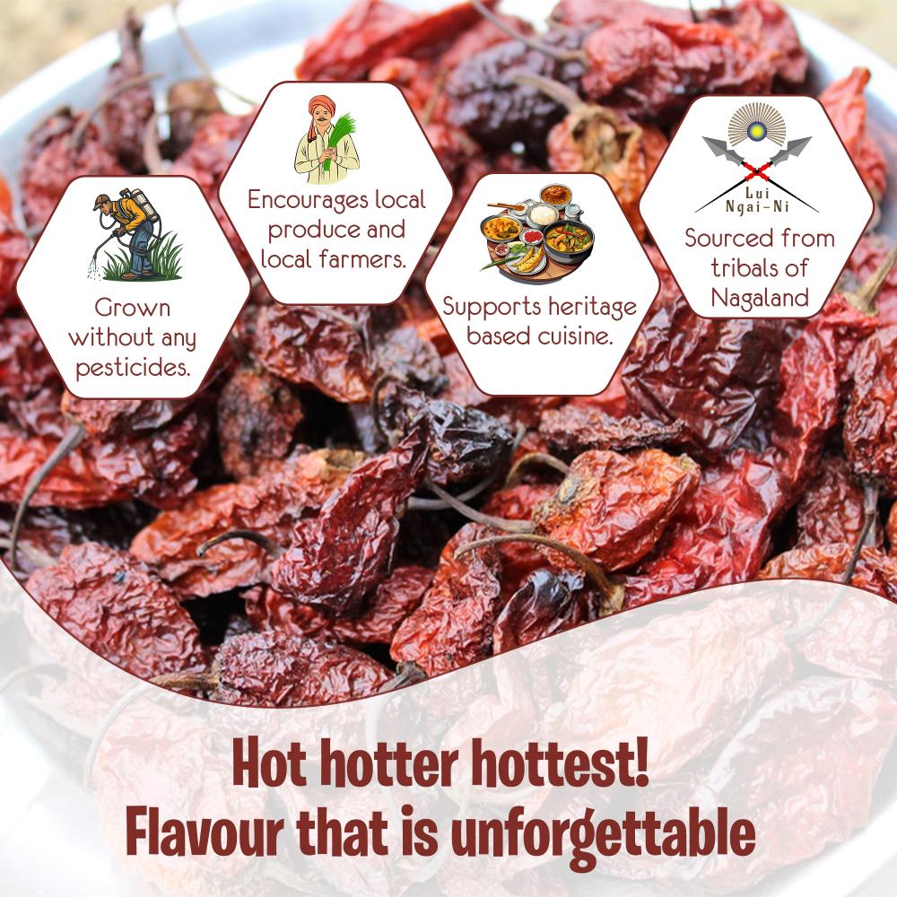 IKAI Natural Bhut Jholokia (King Chilli)