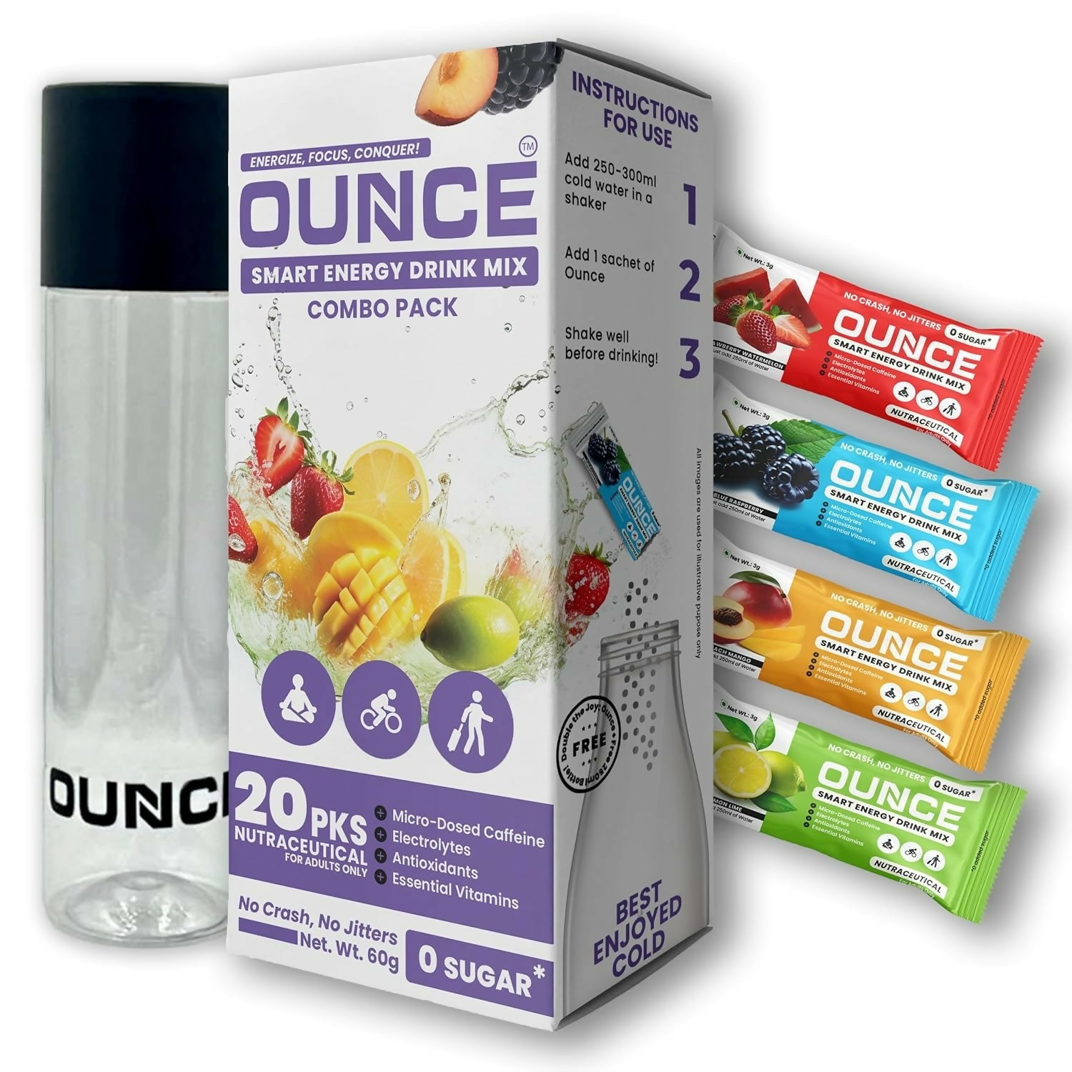 DrinkOunce Energy Drink Powder + Electrolyte Powder - Distacart