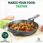 Thumbnail for The Indus Valley CASTrong Cast Iron Fry Pan/Skillet, Pre-seasoned, Nonstick, 100% Pure, Toxin-free, Induction,Spatula, 25.4cm, 1.7L, 2.3kg