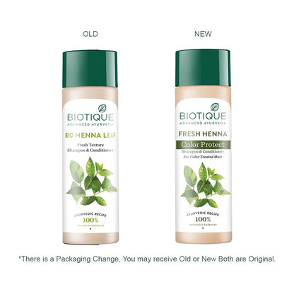 Biotique Bio Henna Leaf Fresh Texture Shampoo and Conditioner - Distacart