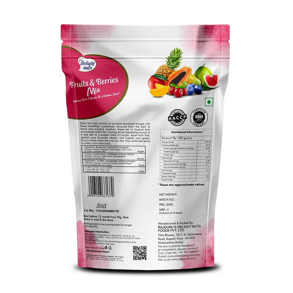 Delight nuts Fruits & Berries Mix - Dista