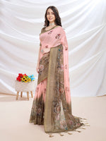 Thumbnail for Mitera Floral Aari Work Saree With Blouse Piece - Distacart
