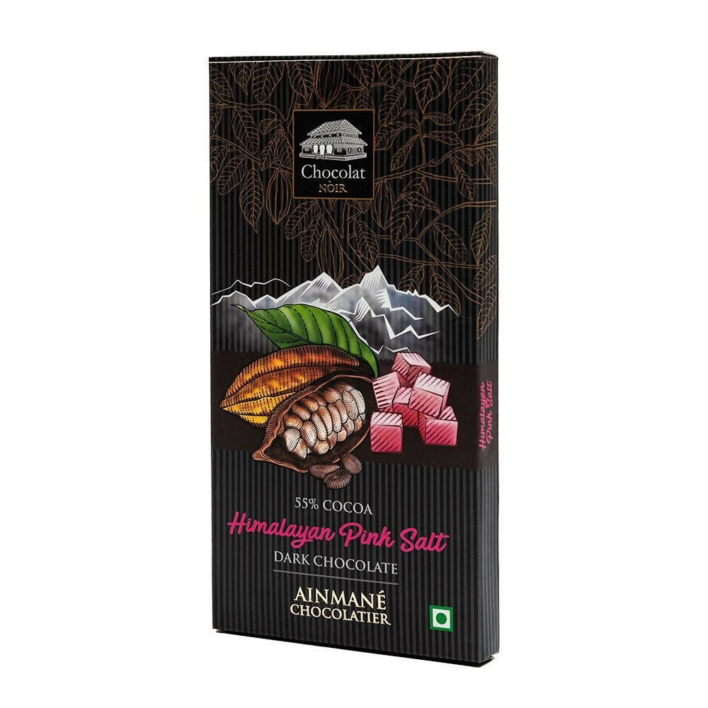 Ainmane Himalayan Pink Salt Dark Chocolate 55% Cocoa - Distacart