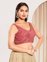 Thumbnail for Joban Fashion Onion Pink Tissue Padded Blouse With Sweetheart Neck Sleeveless - Distacart