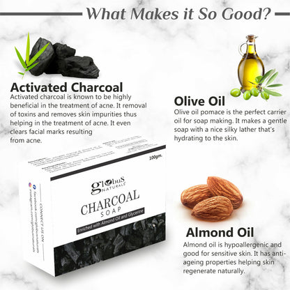 Globus Naturals Charcoal Soap - Distacart