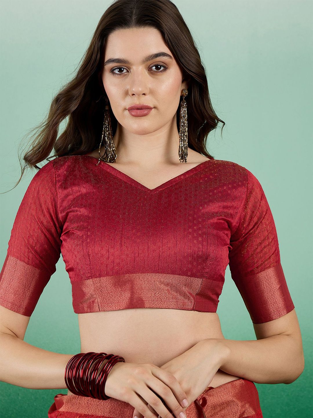 Mitera Woven Design Zari Organza Saree - Distacart