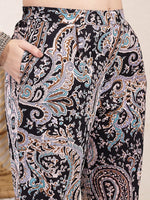 Thumbnail for Yufta Black Boho Print Pure Cotton Co-Ord Set