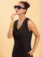Thumbnail for BohoJazz Black Linen Short Dress - LBD