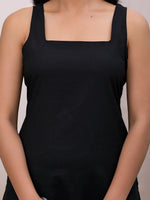 Thumbnail for Yufta Black Pure Cotton Straight Suit Set