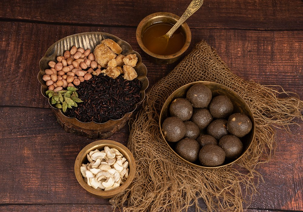 Narchuvai Foods Black Rice Laddoos