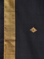 Thumbnail for Black Uppada Cotton Handloom Saree with Assorted Buta Pallu Design - Global Threads - Distacart