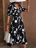 Thumbnail for Pimu Style Short Sleeve Dress - Black