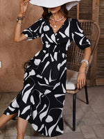 Thumbnail for Pimu Style Short Sleeve Dress - Black