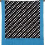 Thumbnail for Blue and Black Pochampally Ikat Cotton Handloom Dupatta with Diagonal Design - Global Threads - Distacart
