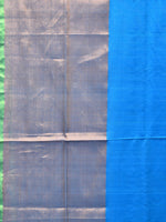 Thumbnail for Blue and Green Uppada Silk Handloom Plain Saree with Big Border Design - Global Threads - Distacart