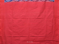 Thumbnail for Blue and Red Pochampally Ikat Cotton Handloom Saree with All Over Design - Global Threads - Distacart