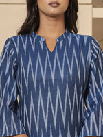 Thumbnail for Yufta Blue Cotton Ikat Co-Ord Set