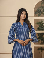 Thumbnail for Yufta Blue Cotton Ikat Co-Ord Set