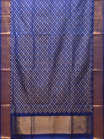 Thumbnail for Blue Uppada Silk Handloom Saree with All Over Jamdani Design - Global Threads - Distacart