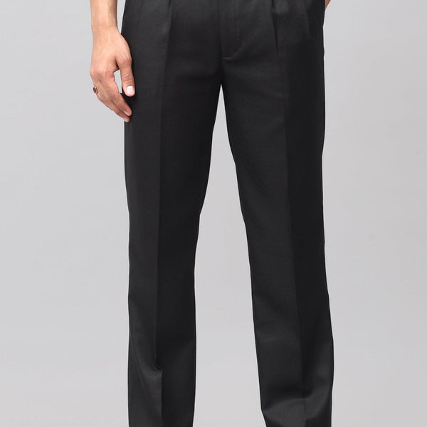 Bluebird Iconic Black Pleated Tailored Trouser - Distacart