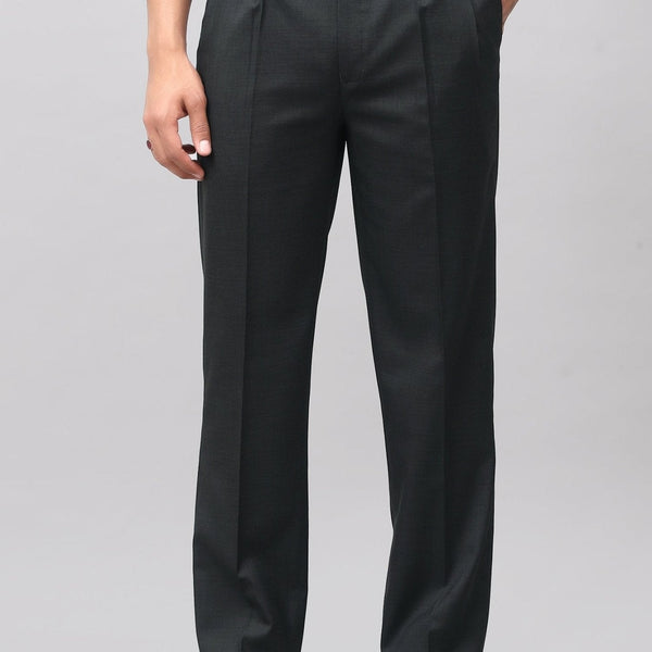 Bluebird Jet Black Pleated Tailored Trouser - Distacart