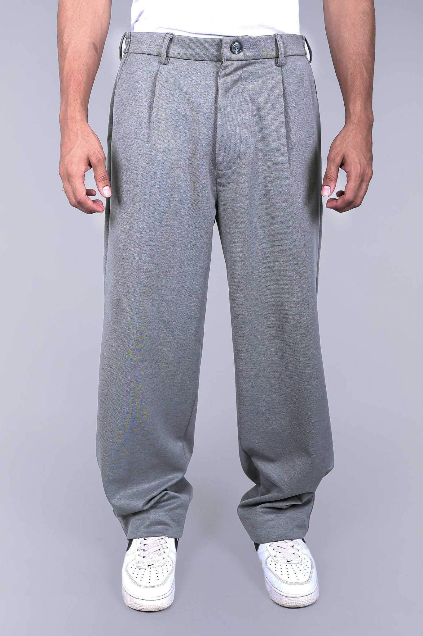 Bluebird korean pleated pant grey color - Distacart