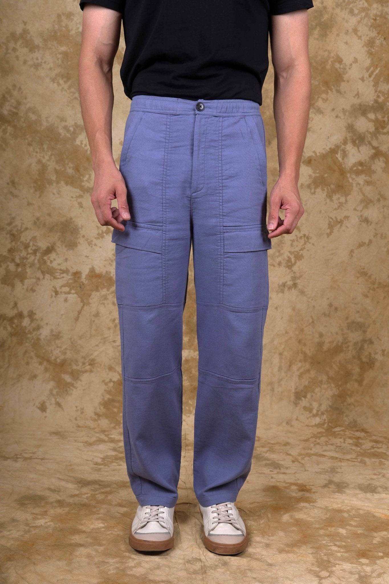 Bluebird Men's Cotton Cargo Pant Loose Fit Blue - Distacart