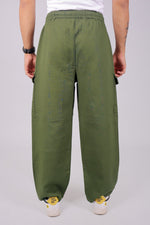 Thumbnail for Bluebird Men's Cotton Cargo Pant Loose Fit Green - Distacart