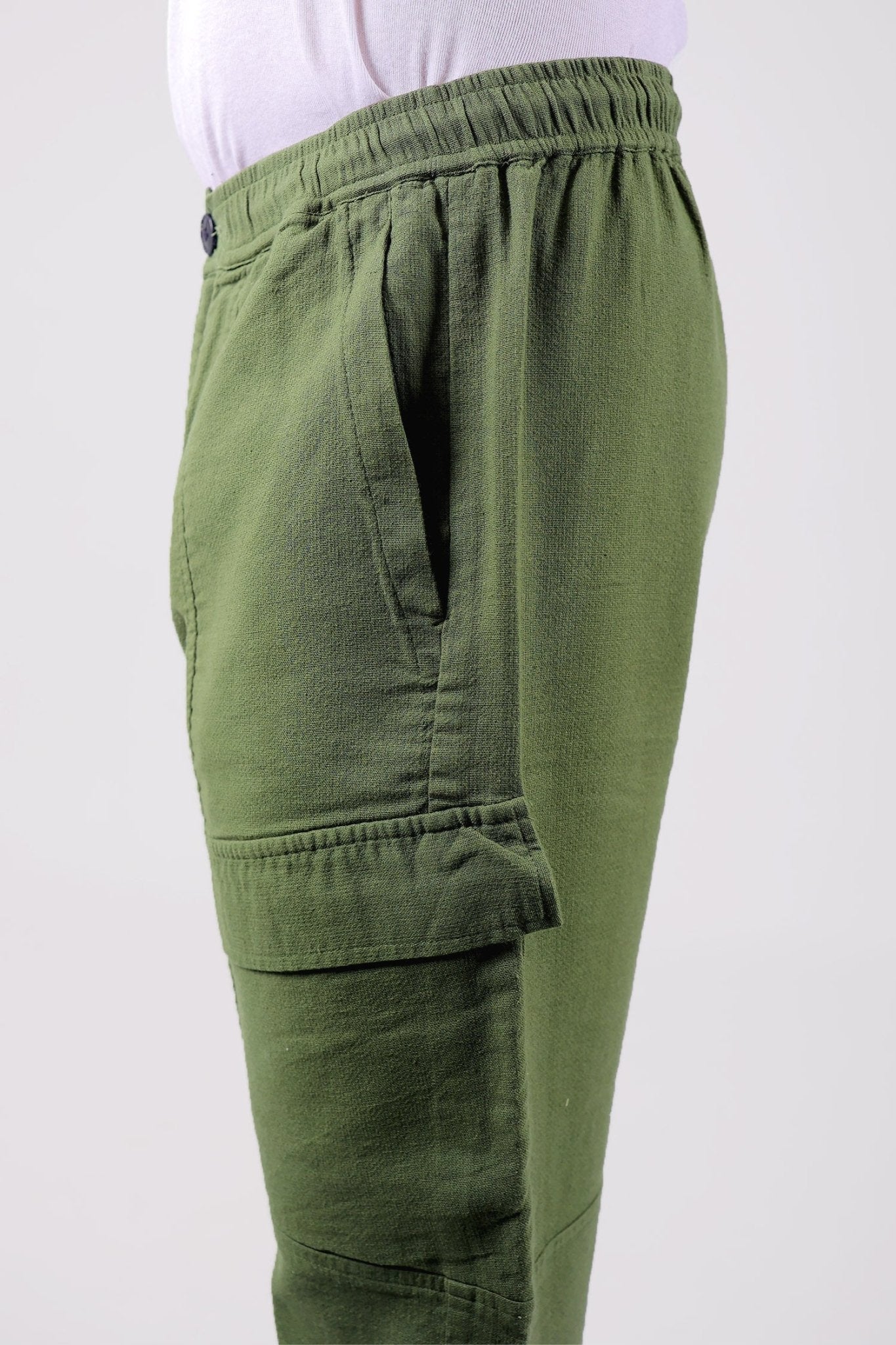 Bluebird Men's Cotton Cargo Pant Loose Fit Green - Distacart