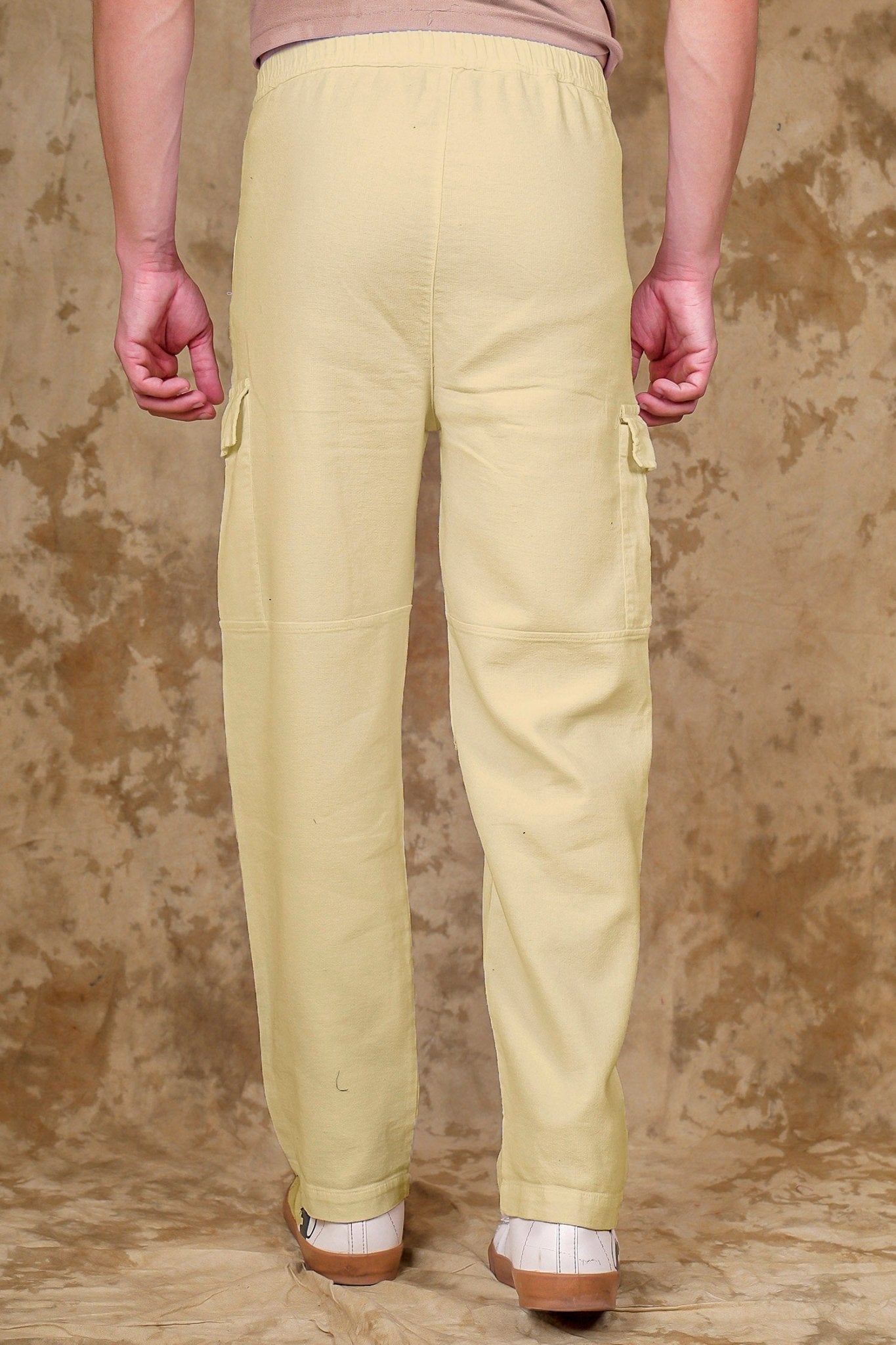 Bluebird Men's Cotton Cargo Pants Loose Fit Beige - Distacart