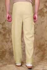 Thumbnail for Bluebird Men's Cotton Cargo Pants Loose Fit Beige - Distacart
