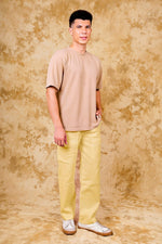 Thumbnail for Bluebird Men's Cotton Cargo Pants Loose Fit Beige - Distacart