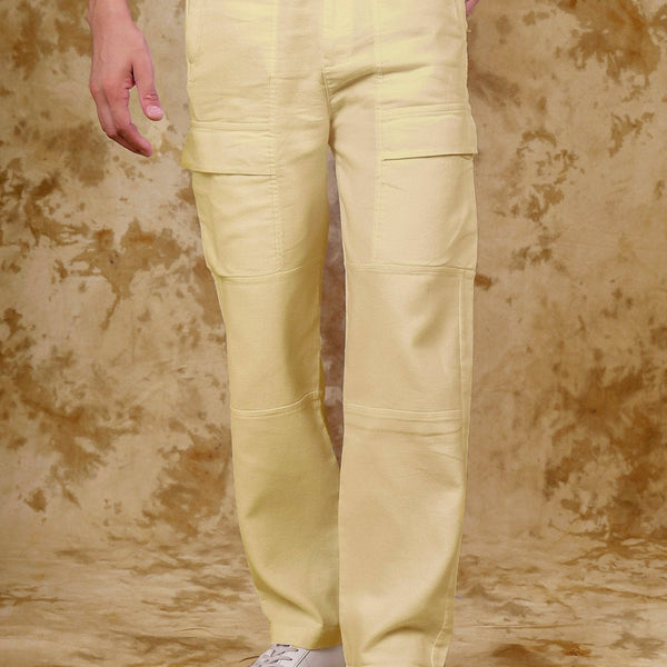 Bluebird Men's Cotton Cargo Pants Loose Fit Beige - Distacart