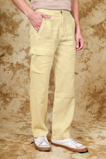 Thumbnail for Bluebird Men's Cotton Cargo Pants Loose Fit Beige - Distacart