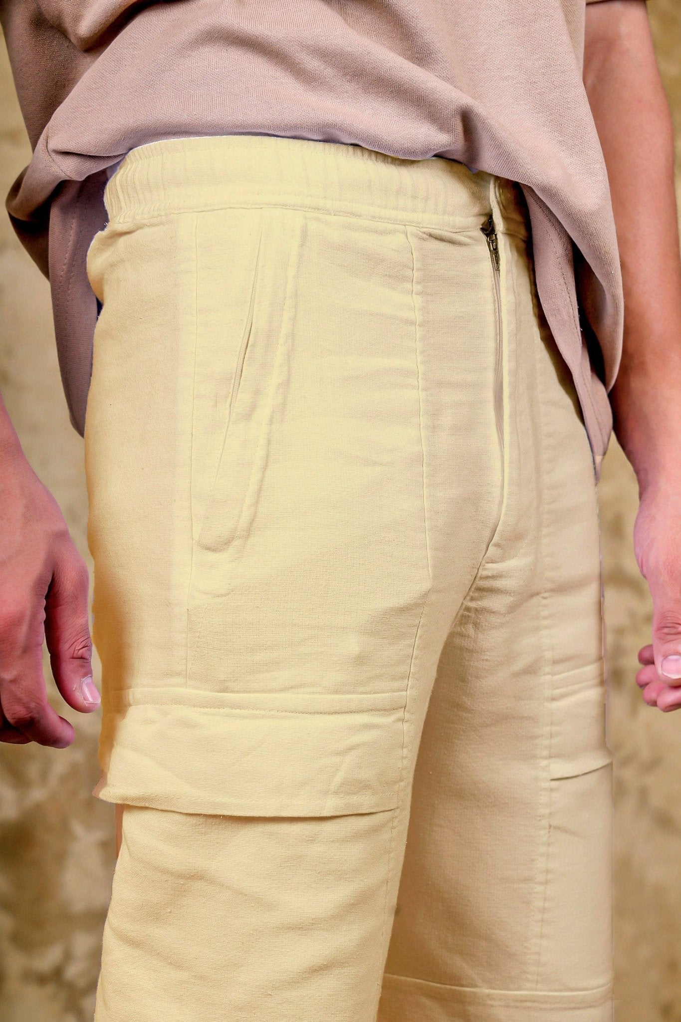 Bluebird Men's Cotton Cargo Pants Loose Fit Beige - Distacart