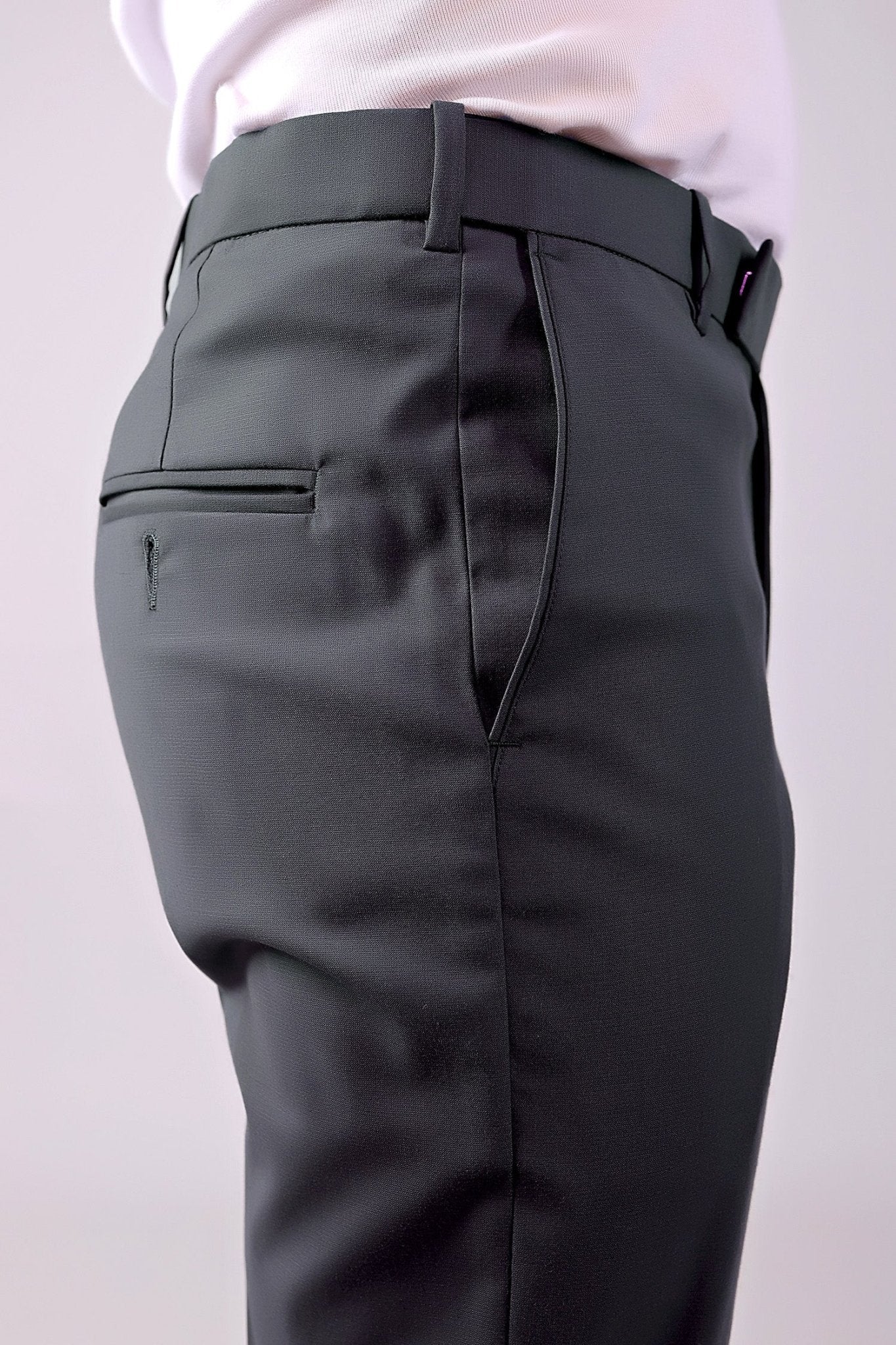 Bluebird Men's Iron Grey Stretch Band Trousers - Distacart