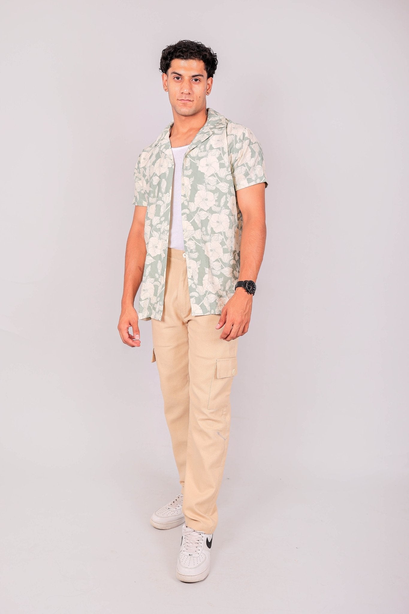 Bluebird Men's Slim Fit Cotton Cargo Pant Beige - Distacart