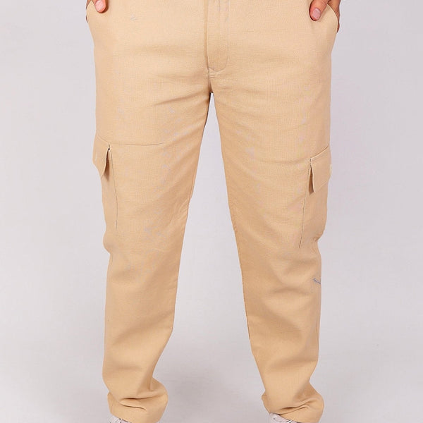 Bluebird Men's Slim Fit Cotton Cargo Pant Beige - Distacart