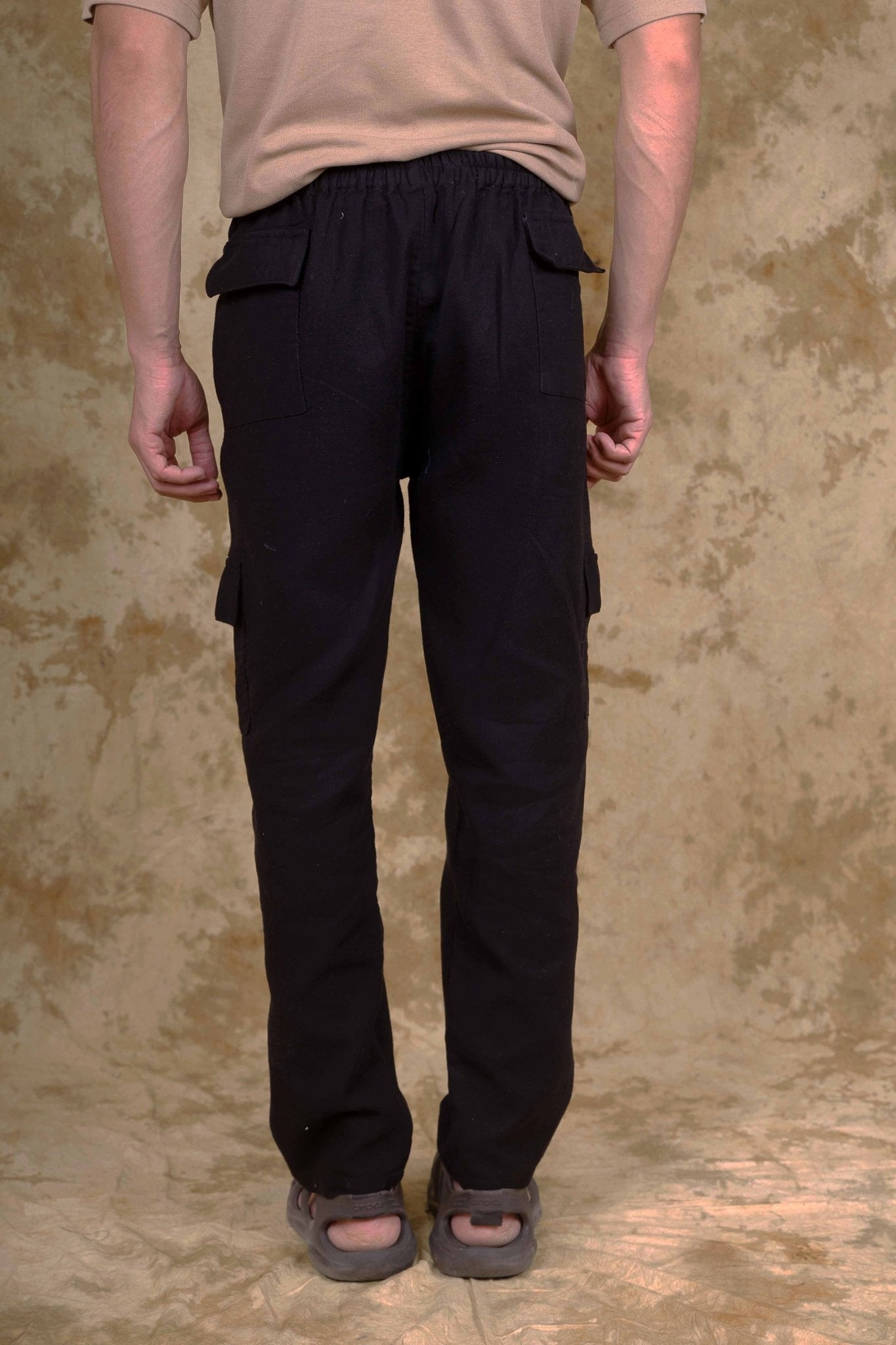 Bluebird Men's Slim Fit Cotton Cargo Pant Black - Distacart