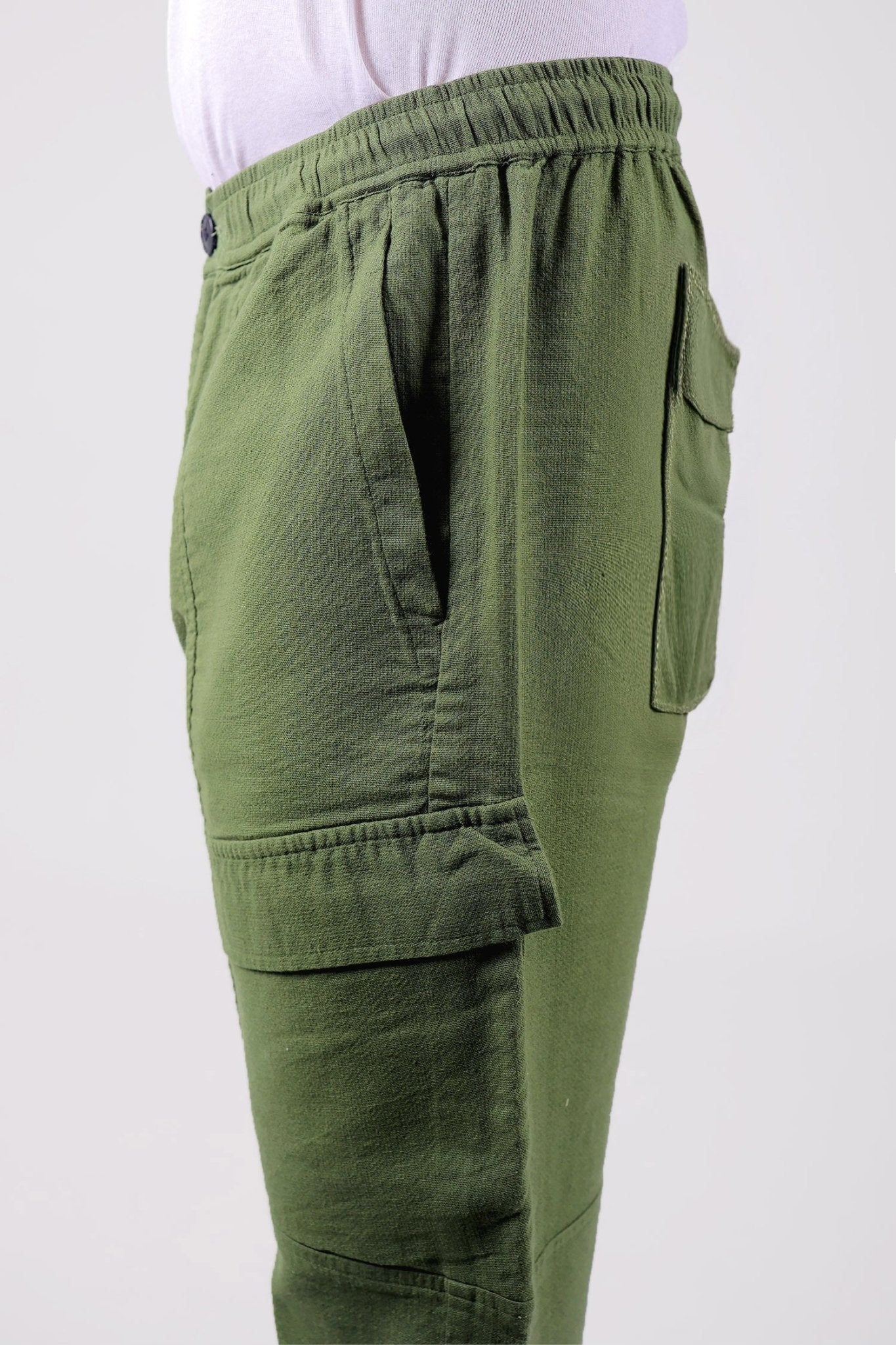 Bluebird Men's Slim Fit Cotton Cargo Pant Green - Distacart