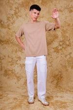 Thumbnail for Bluebird Men's Slim Fit Cotton Cargo Pant White - Distacart