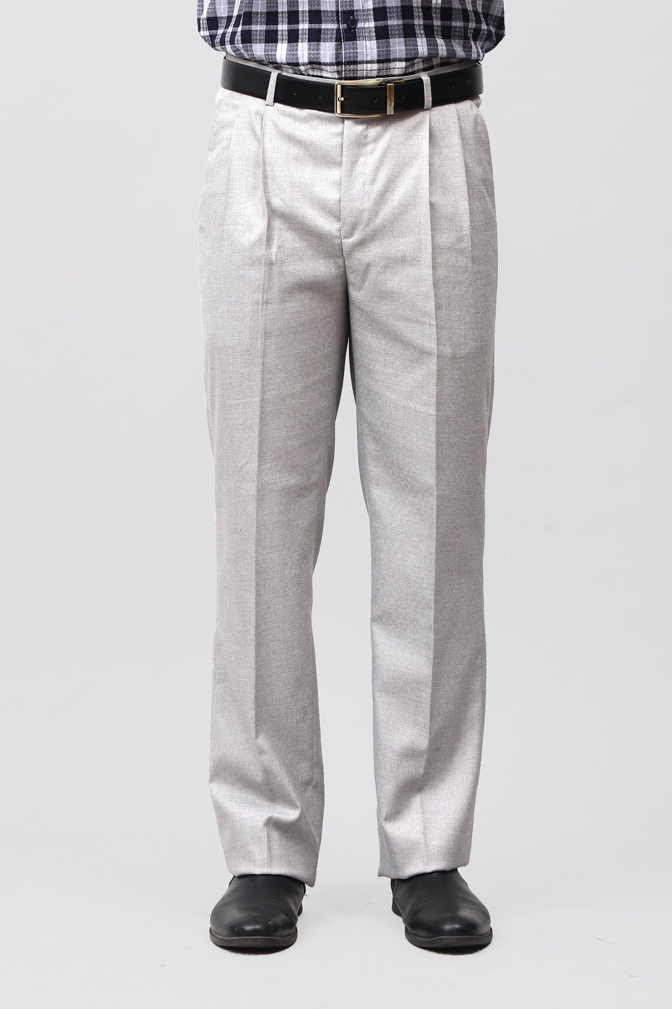 Bluebird Modern Light Grey Pleated Trouser - Distacart