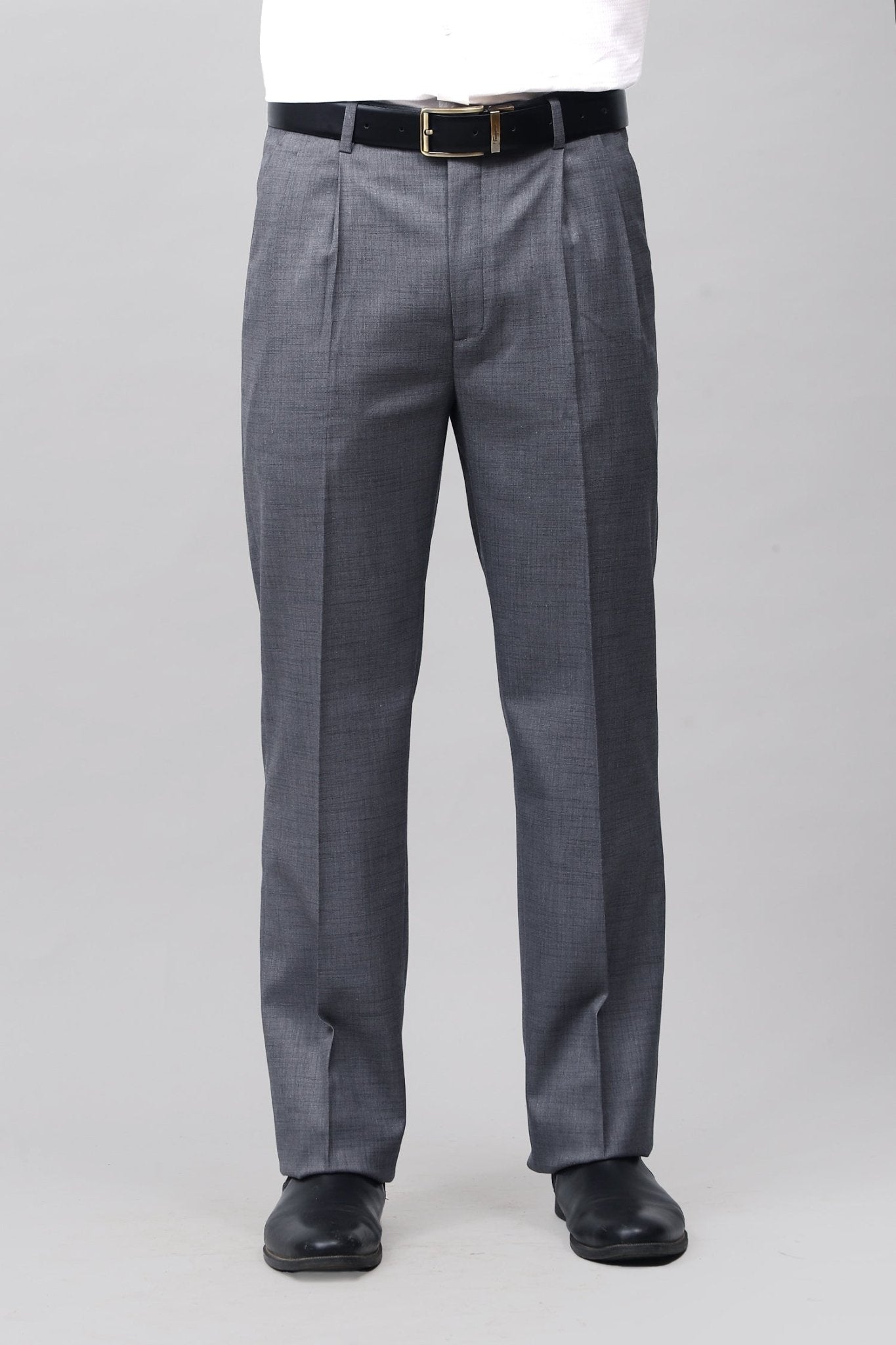 Bluebird Sophisticated Dark Grey Pleated Trouser - Distacart